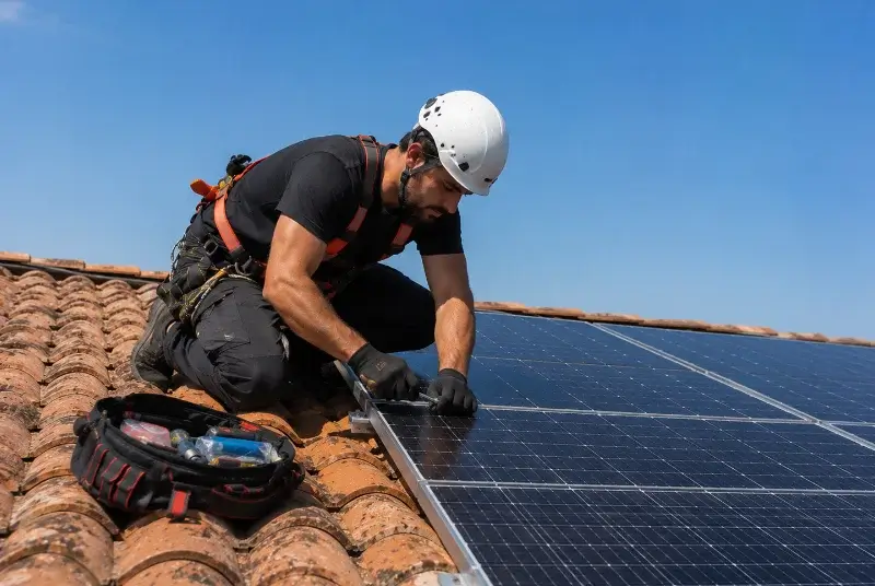 Maintenance et monitoring de panneaux solaires à Charentay